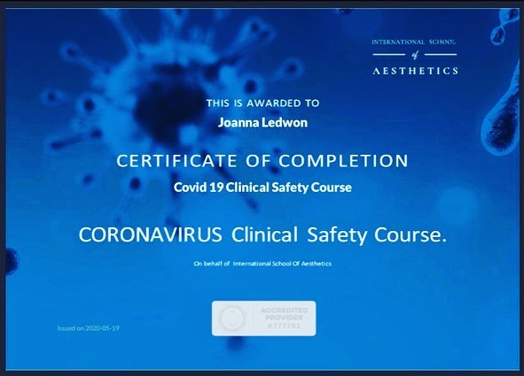 disinfection certificate